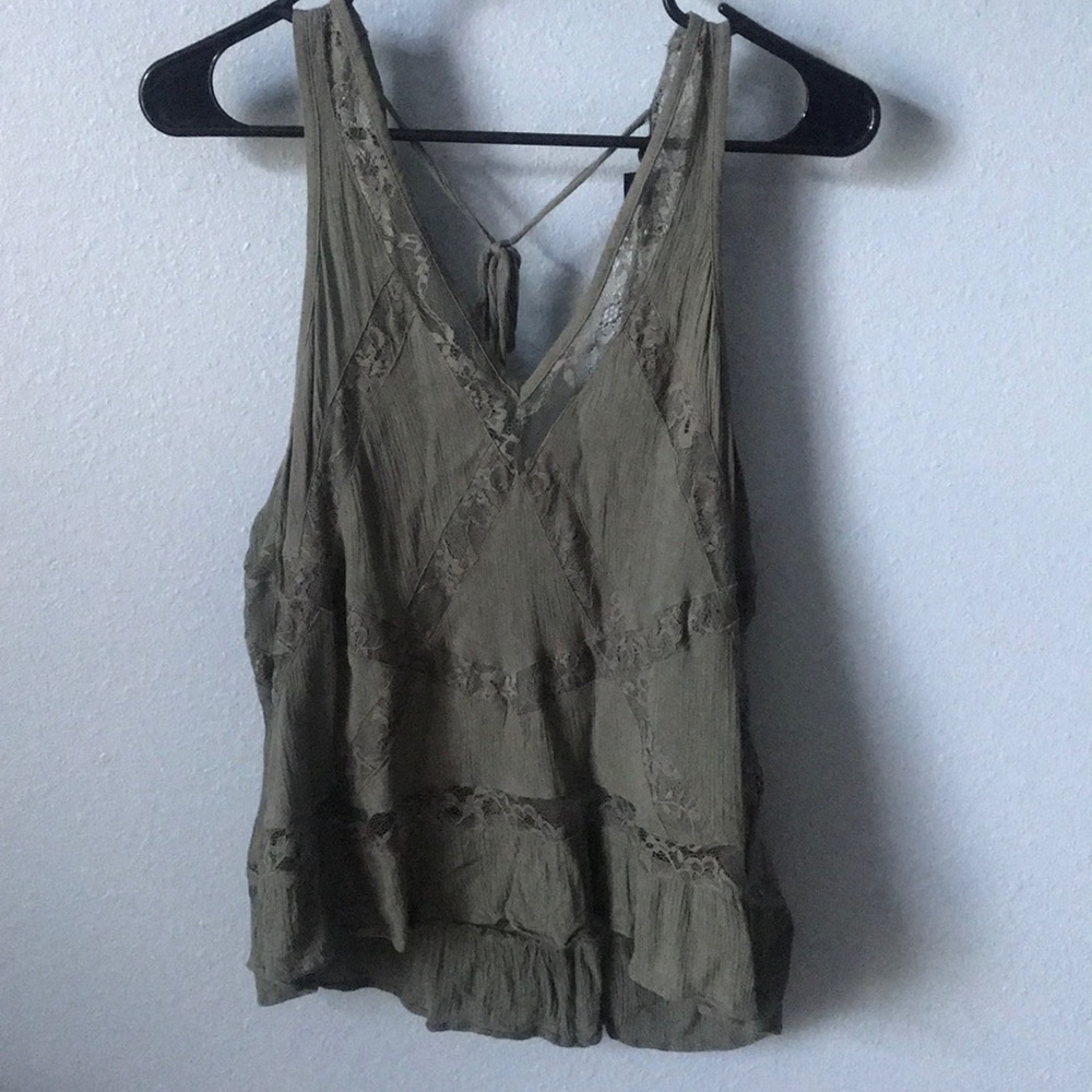 olive green tank top from American Eagle
